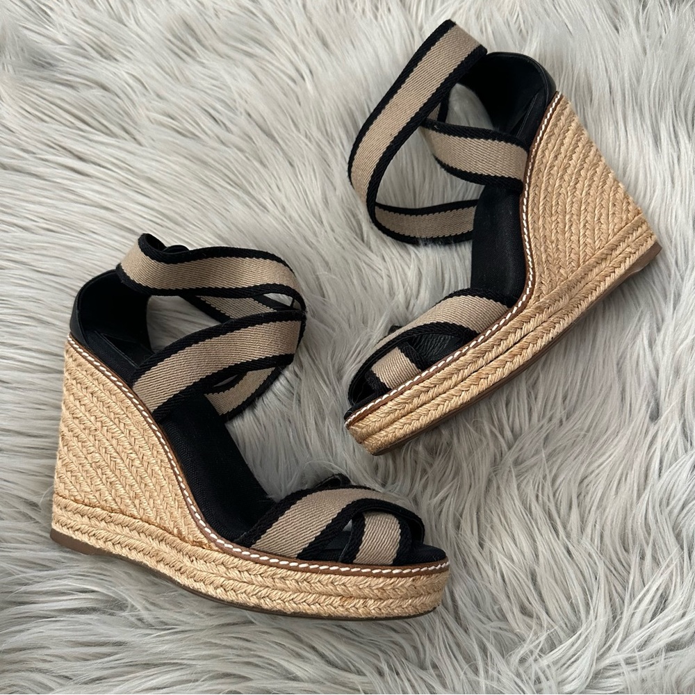 TORY BURCH Wedge Espadrilles Size 9